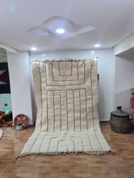 White Sahim Marokkaans handgemaakt tapijt